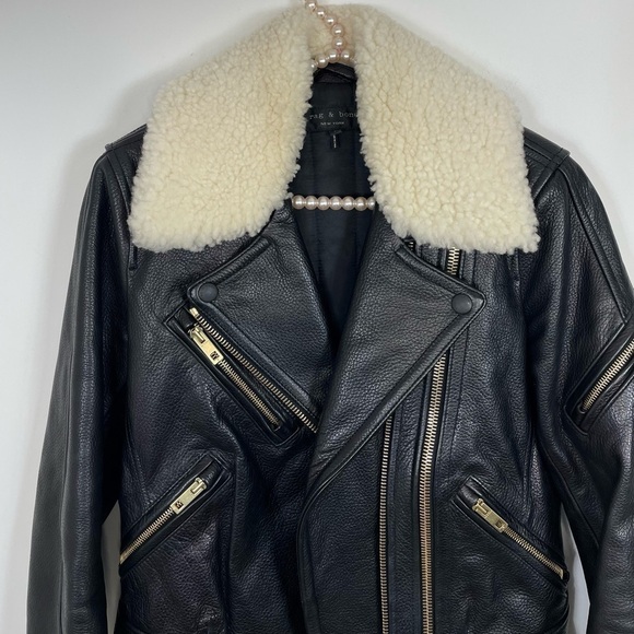 Rag & Bone Minerva Lamb Leather Moto Jacket - Picture 6 of 8